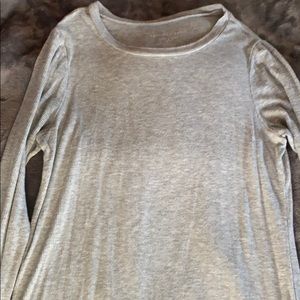 grey long sleeve top